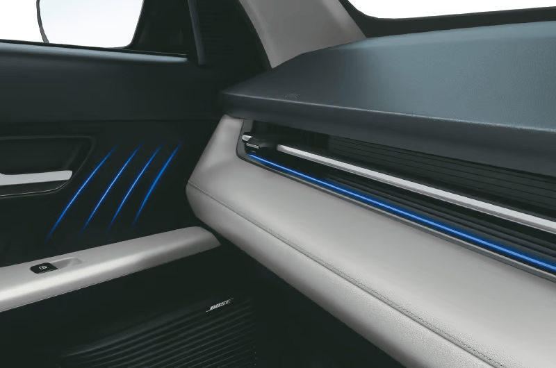 Hyundai Verna premium layered dashboard design with soft touch finish